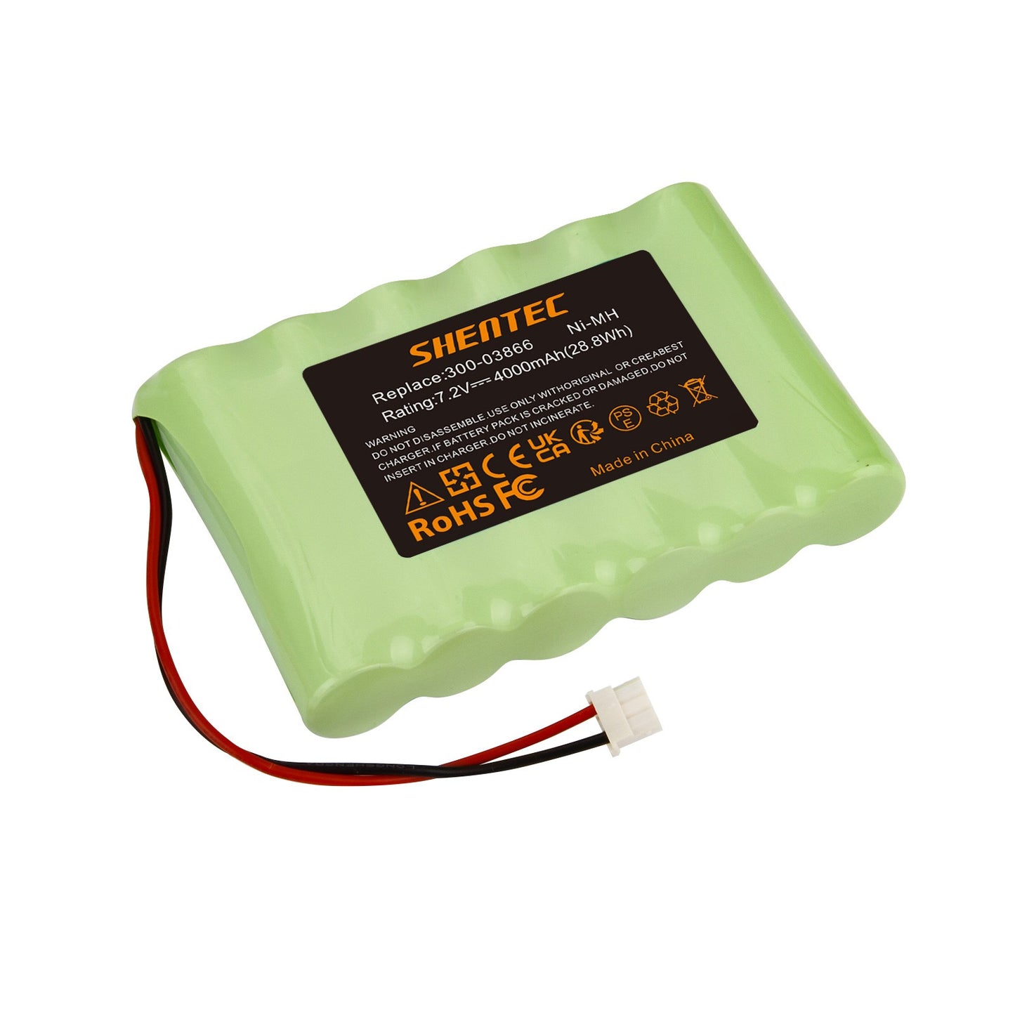 SHENTEC 7.2V 4000mAh Ni-MH-Akku für Honeywell Lynx 5100/5200/5300 300-03866 LCP500-4B