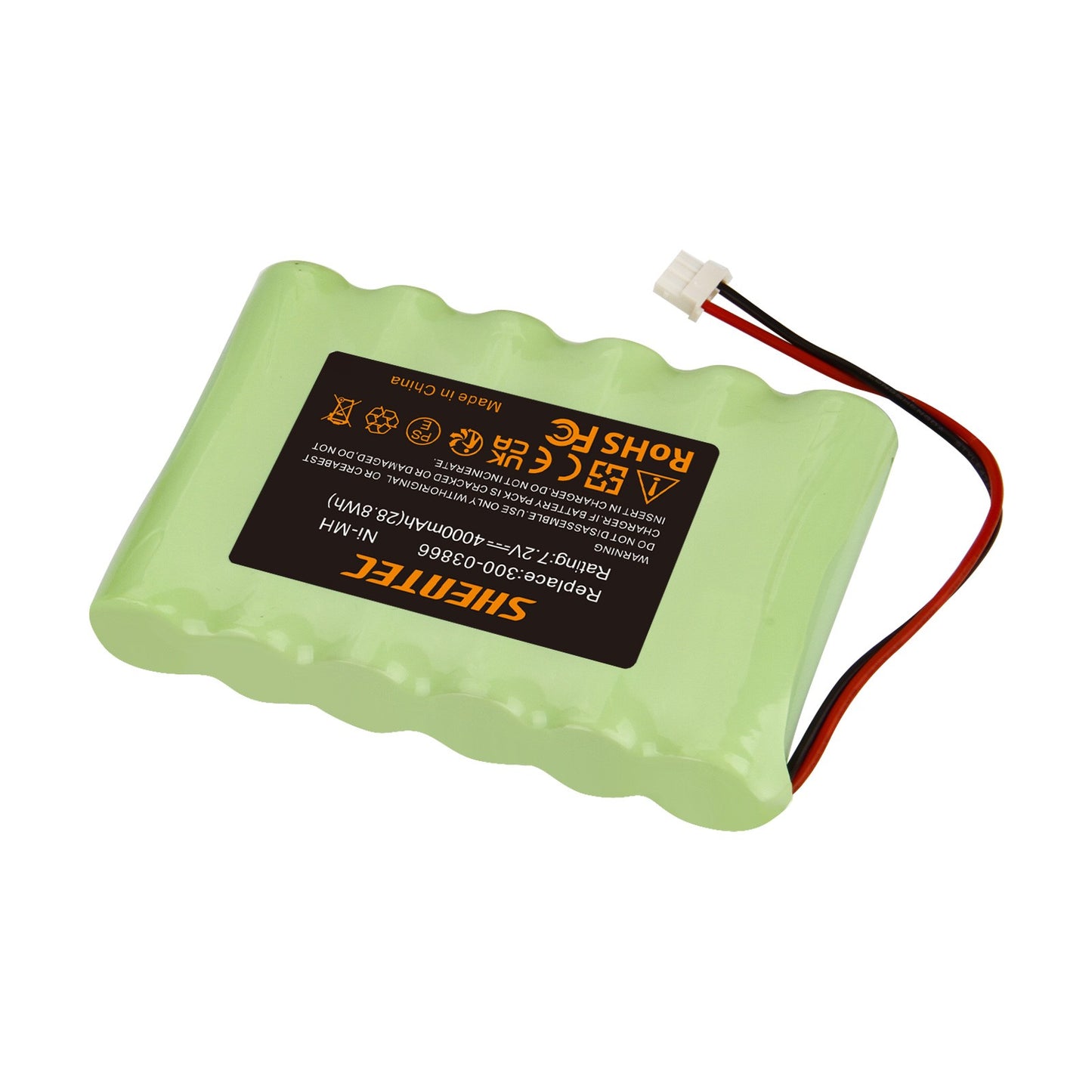 SHENTEC 7.2V 4000mAh Ni-MH-Akku für Honeywell Lynx 5100/5200/5300 300-03866 LCP500-4B