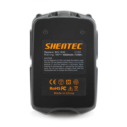 SHENTEC 4.0AH 18V ERSATZAKKU FÜR HITACHI 326240 326241 BCL1815 BCL1820 EBM1830 C18DL