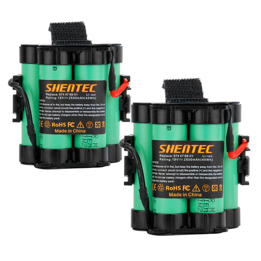 SHENTEC 2X 2.5Ah Li-Ion-Akku für Husqvarna 105 305 308x Gardena R75Li R45Li R70Li