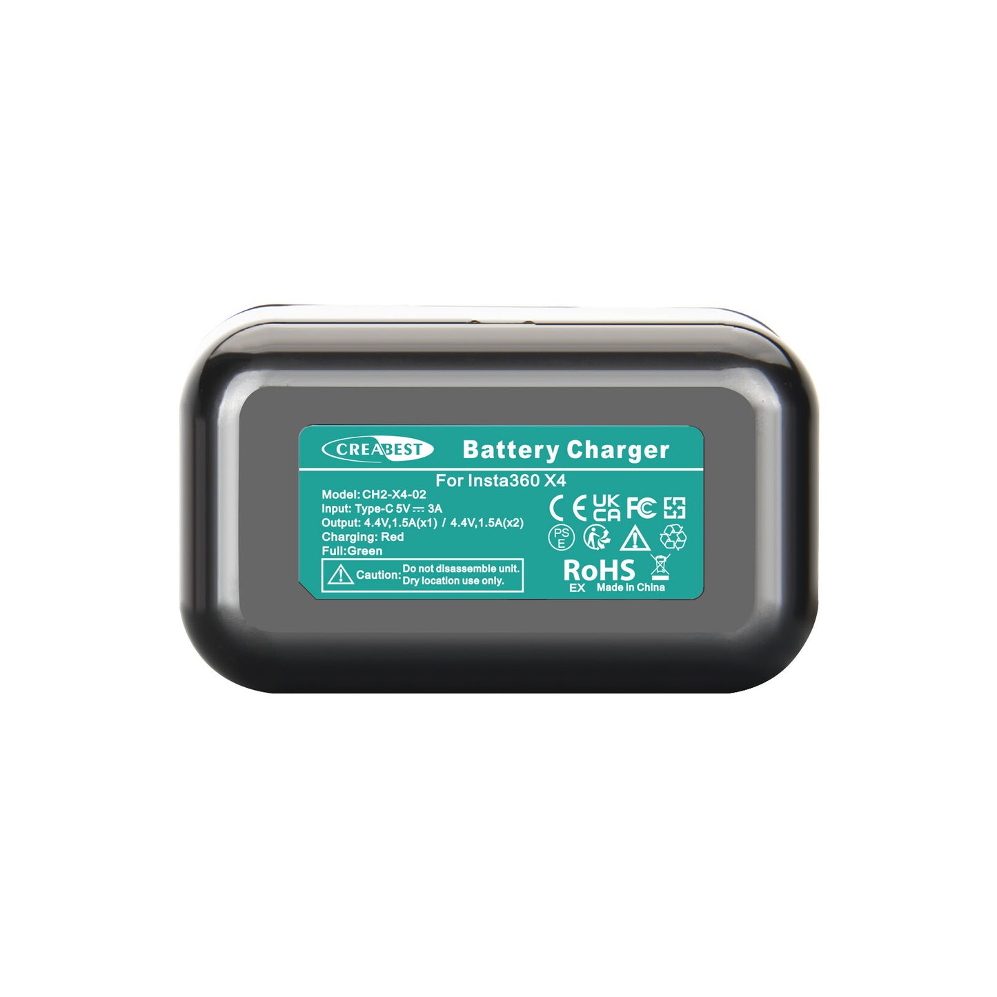 2x 3.0Ah 3.85V JH-X4 Ersatzbatterie + Power-Box-Ladegerät für Insta360 X4 Action-Kamera