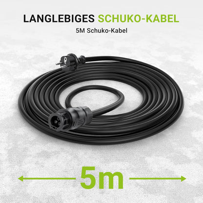 Micro-Wechselrichter 1600 W, Wechselrichter für Balkonkraftwerk mit WLAN, Plug & Play, App-Steuerung, 5 m AC-Kabel, PV-Wechselrichter