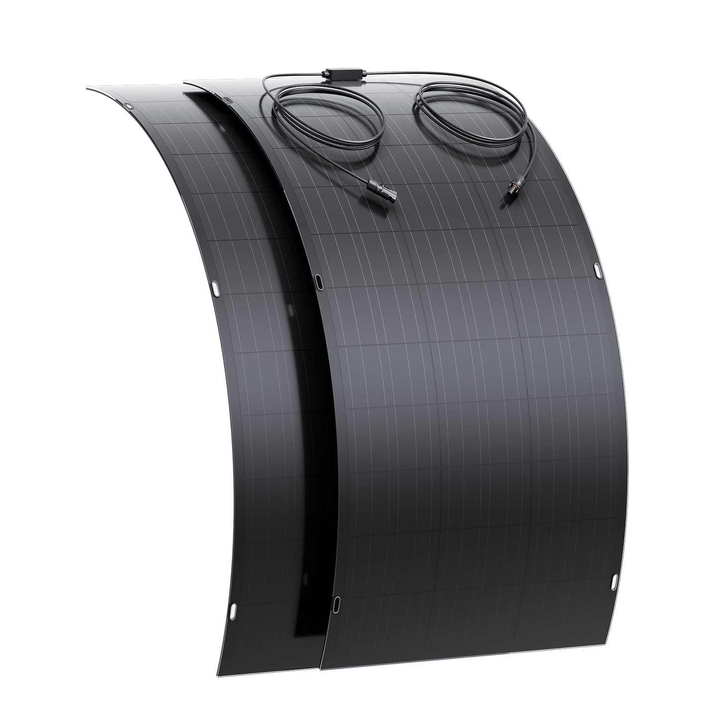 240W flexibles Solarpanel-Set, 2 x 120 W flexible Solarzellenmodule, IP67 für Balkon, Wohnmobil, Auto, Schuppen, Dach, Boot, Off-Grid