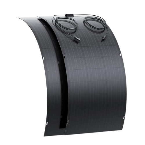 240W flexibles Solarpanel-Set, 2 x 120 W flexible Solarzellenmodule, IP67 für Balkon, Wohnmobil, Auto, Schuppen, Dach, Boot, Off-Grid
