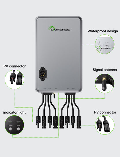 1600W Smart Solar-Hub | Dual-MPPT-EMS-Solar-Energiemanager, WLAN-App-Steuerung, IP65 für LiFePO4-Solarkit