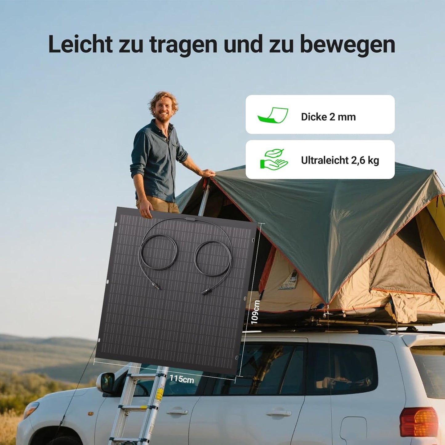 480W Flexibles Solarpanel-Set 2 x 240 W flexible Solarmodule für Wohnmobil, Auto, Schuppen, Dach, Boot, Balkon, IP67, Solarzellen-Photovoltaik für netzunabhängigen Betrieb