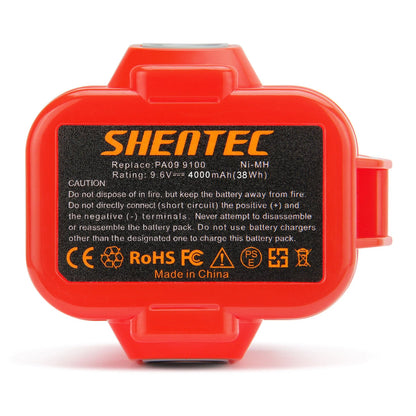 SHENTEC 2x 9.6V 4.0AH Ni-MH-Akku für Makita PA09 9100 9120 9122 9135 6207D 6226D