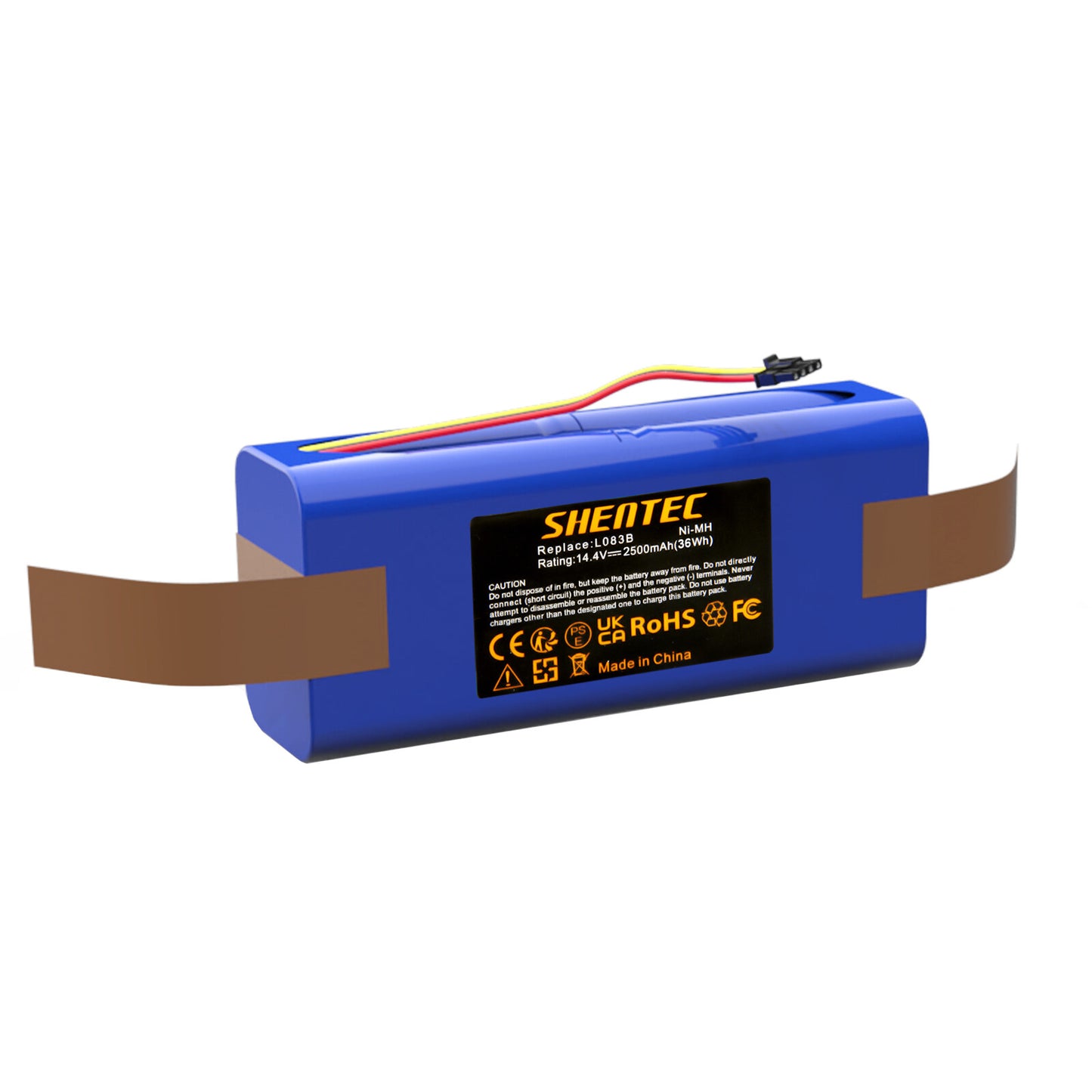 SHENTEC 2,5Ah 14,4V Ni-MH-Akku für Midea R1-L081A, R1-L083B, R1-L085B, Ersatz für L083b