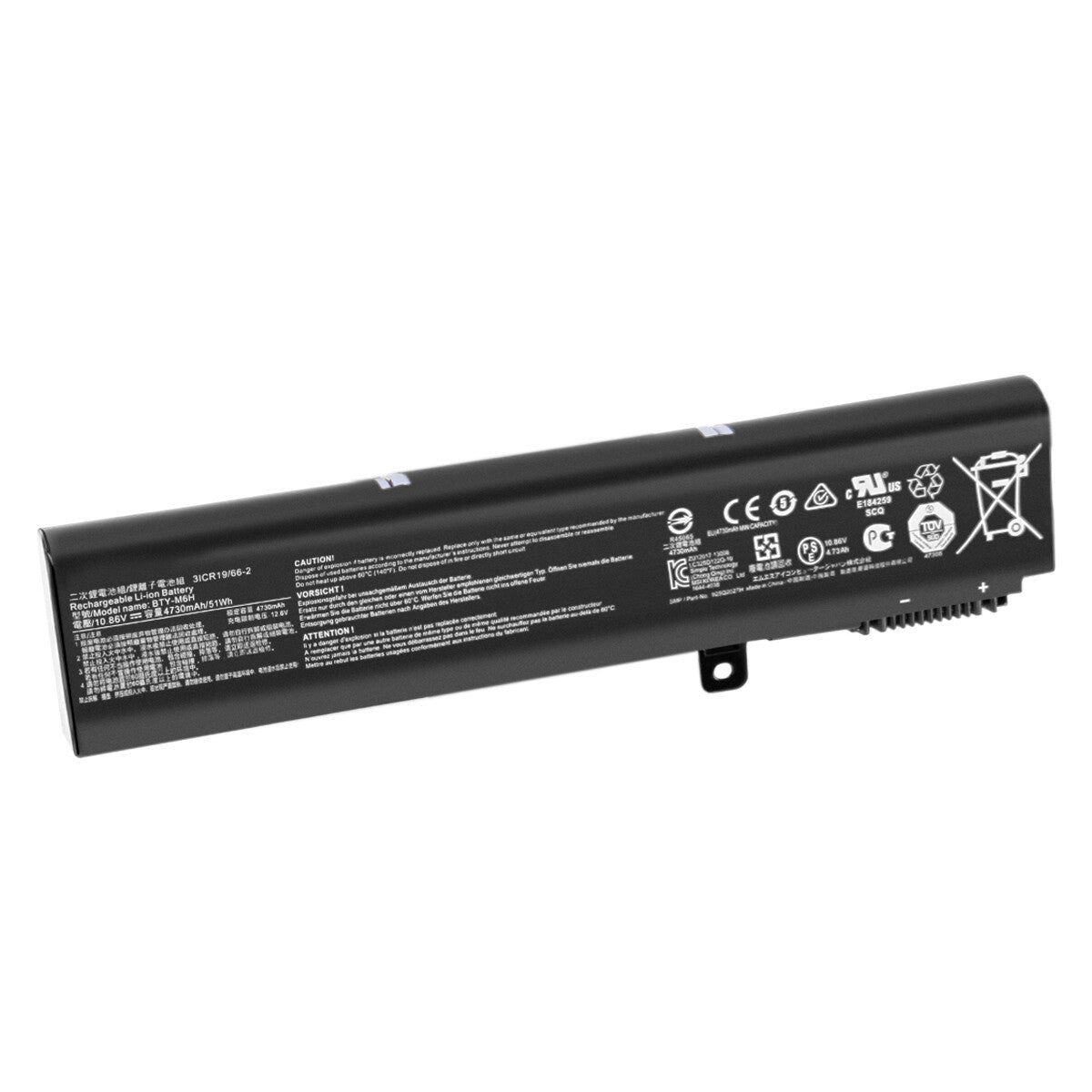 10,86 V Akku für BTY-M6H für MSI PE60, PE70, GE72, 3ICR19/66-2, MS-16J3, MS-16J5L, GL62M