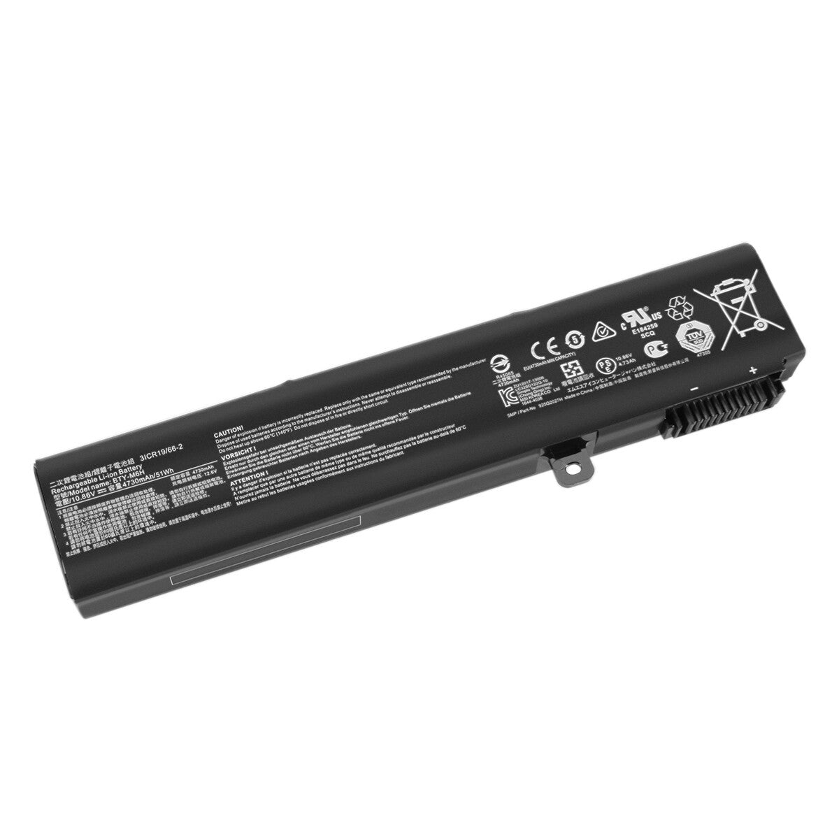 10,86 V Akku für BTY-M6H für MSI PE60, PE70, GE72, 3ICR19/66-2, MS-16J3, MS-16J5L, GL62M
