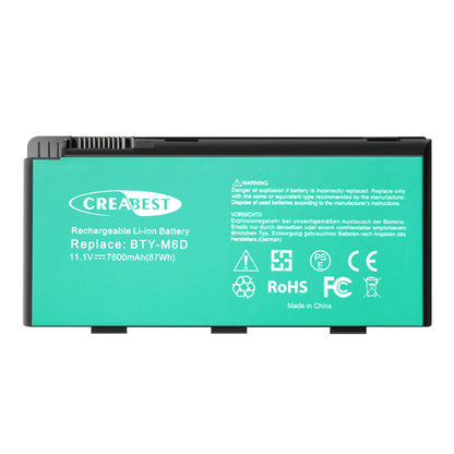 11.1V BTY-M6D 7.8Ah Akku für MSI GT70 GX660 GT660 GT660R GT660R GT680 GT683
