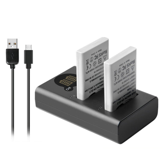 2x 1600mAh EN-EL5 Battery +Dual Charger For Nikon Coolpix P520 P100 P510