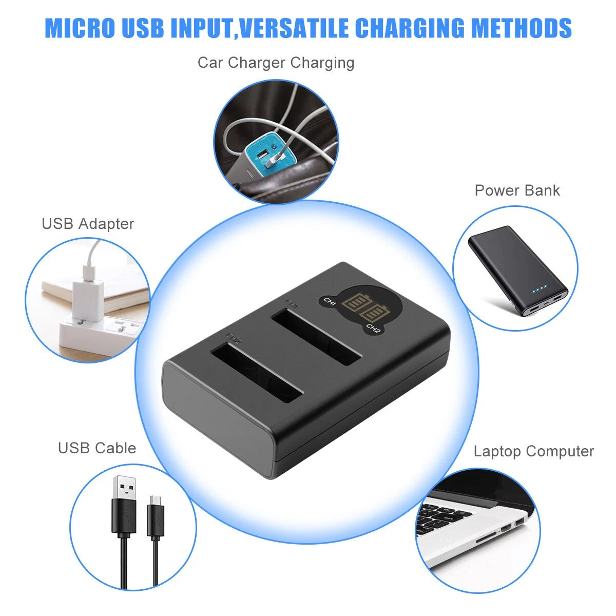 2x 1600mAh EN-EL5 Battery +Dual Charger For Nikon Coolpix P520 P100 P510