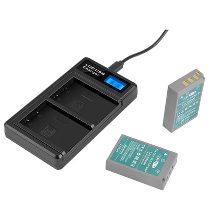 2x BLS-5 BLS-50 PS-BLS5 2000mAh Kameraakku + Doppel-Ladegerät für Olympus PEN