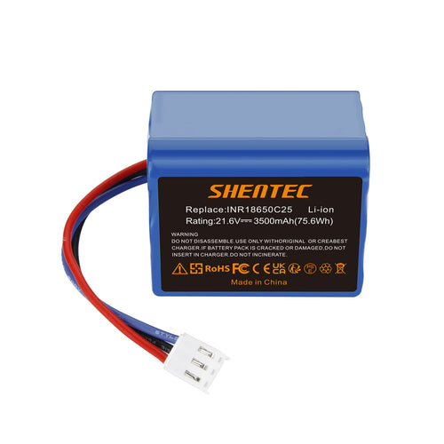 SHENTEC 3,5Ah 21,6V Ersatzakku für Philips FC6721 FC6723 FC6721 FC6722 FC6729 INR18650C25