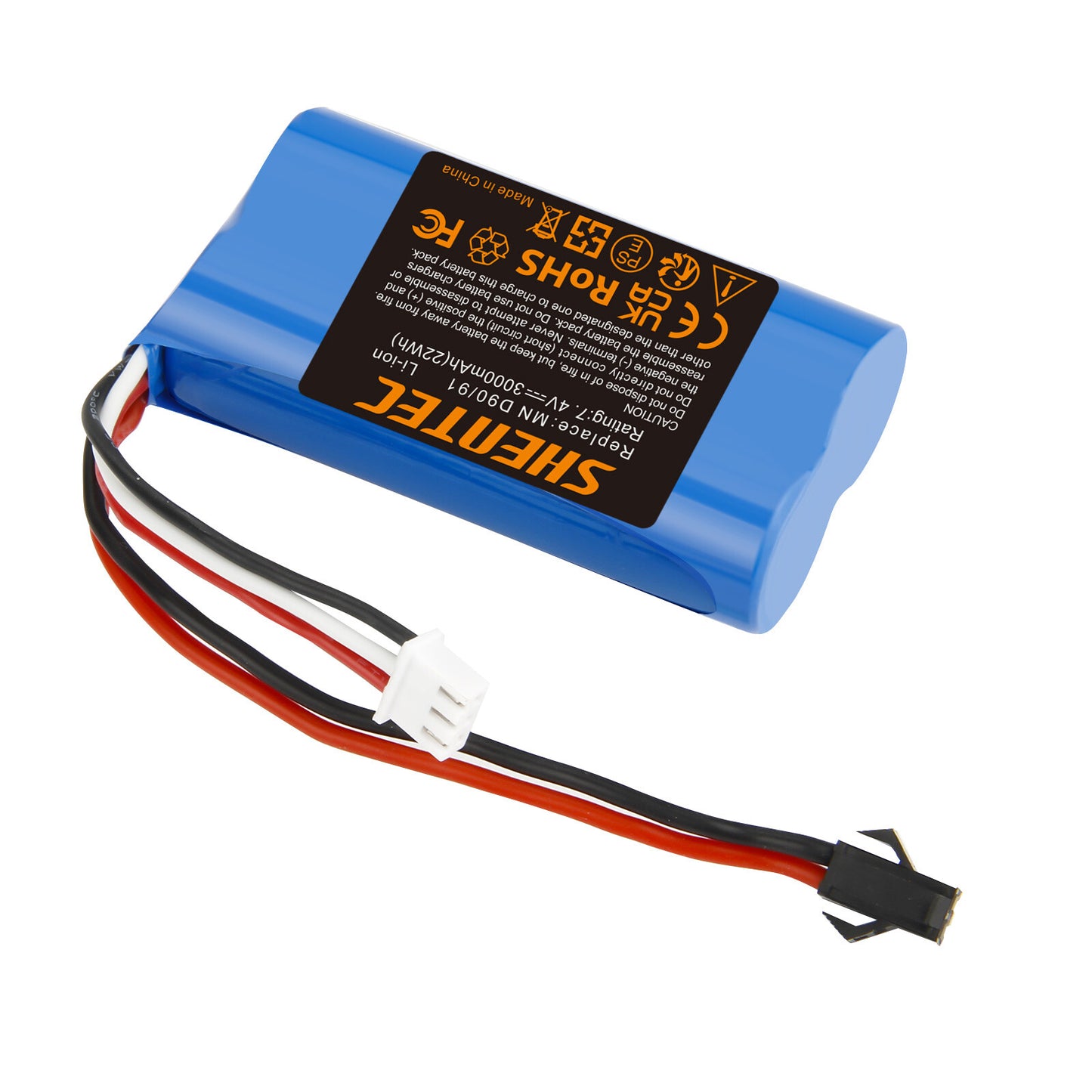SHENTEC 3Ah 7.4V Li-Ion-Akku für MN D90/91 MN 99/99S RC-Auto Modell H101 H105 RC
