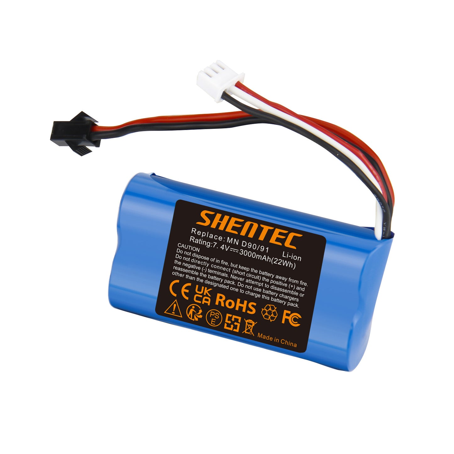 SHENTEC 3Ah 7.4V Li-Ion-Akku für MN D90/91 MN 99/99S RC-Auto Modell H101 H105 RC