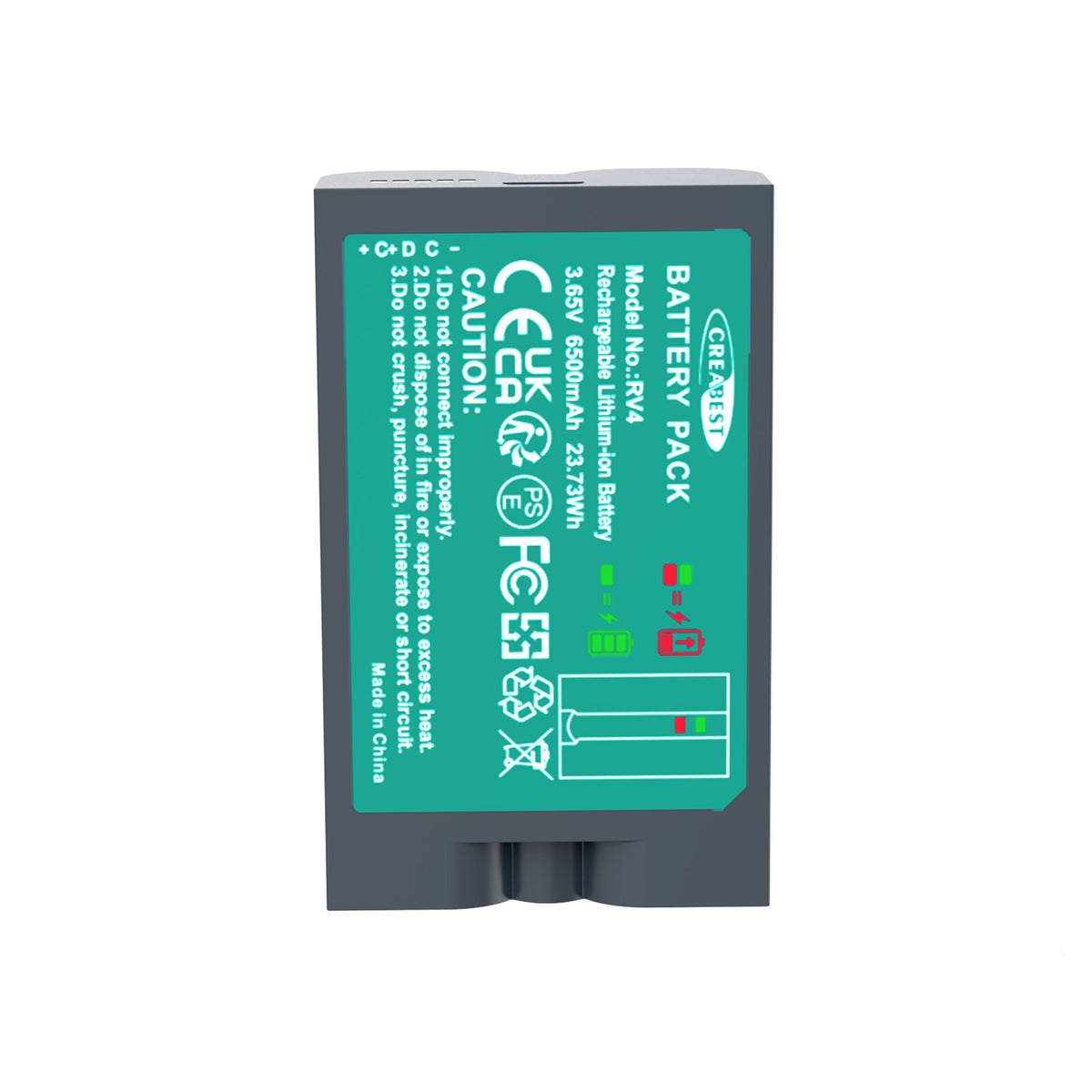 SHENTEC 6.4Ah V4 Wiederaufladbarer Akku Für Ring Video Doorbell 2, 3, 4, Spotlight, Stick Up