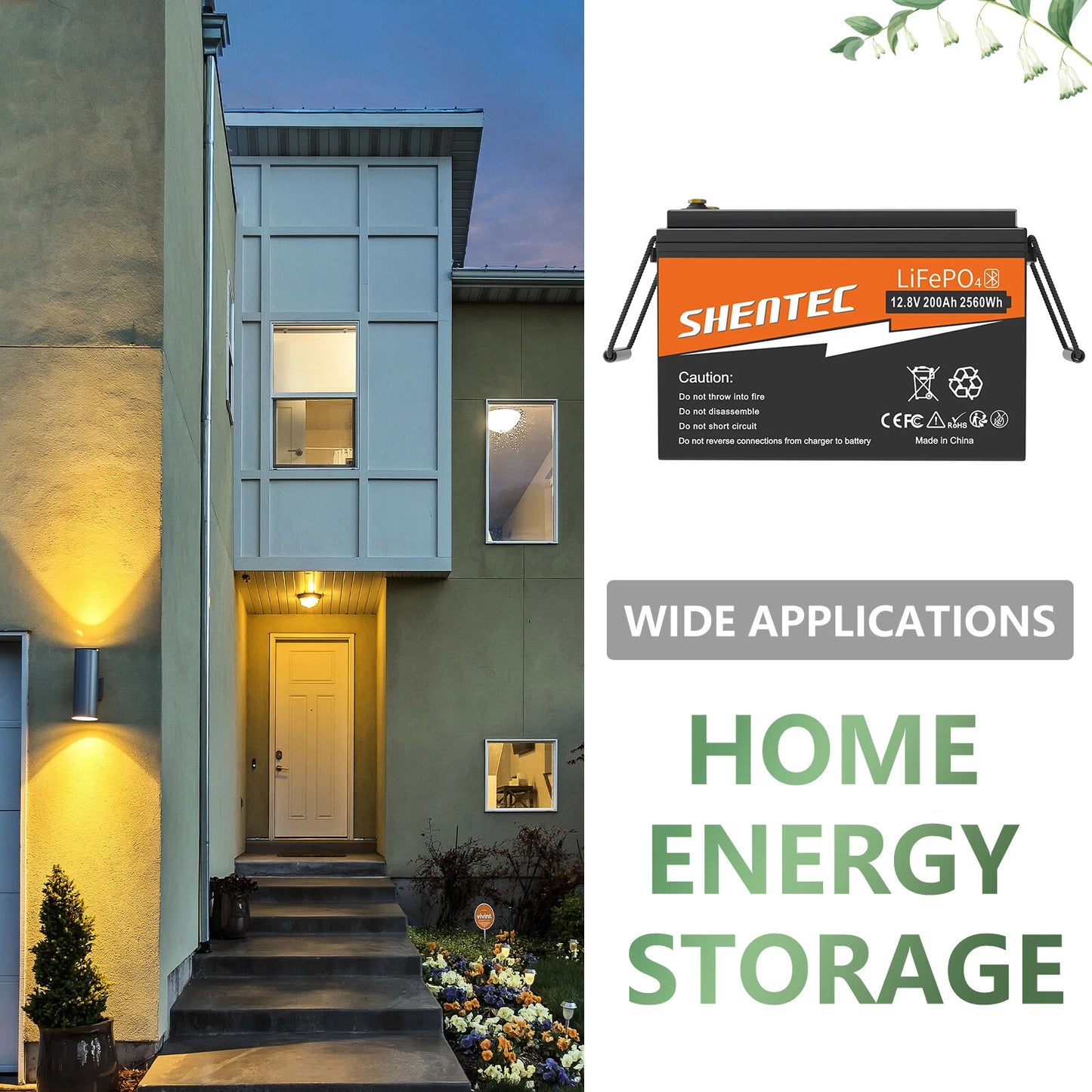 SHENTEC 12V 200Ah Lithium LiFePO4 Batterie für Boot & Wohnmobil 6000+ Zyklen