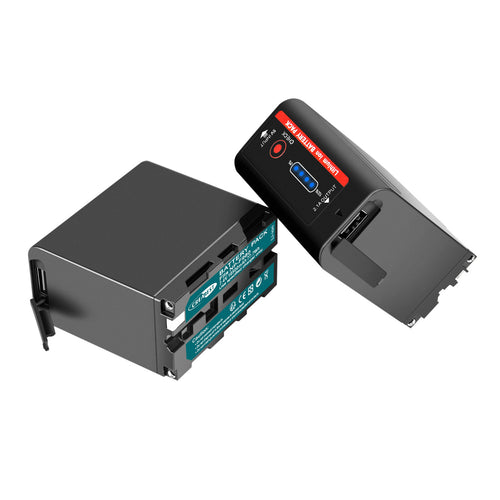 2X 7.4V NP-F970 10500mAh Akku für Sony NP-F930 F950 NP-F530 F960 NP-F990