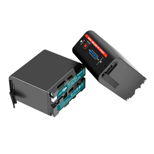 2X 7.4V NP-F970 10500mAh Akku für Sony NP-F930 F950 NP-F530 F960 NP-F990