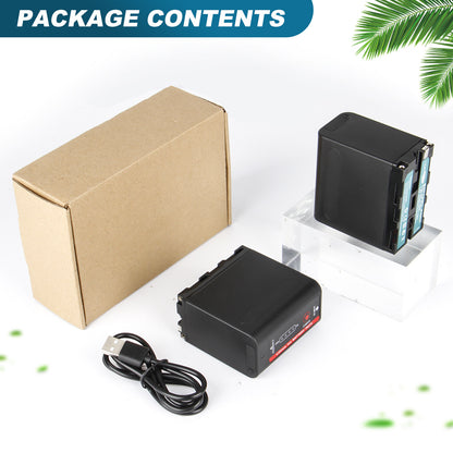 2X 7.4V NP-F970 10500mAh Akku für Sony NP-F930 F950 NP-F530 F960 NP-F990