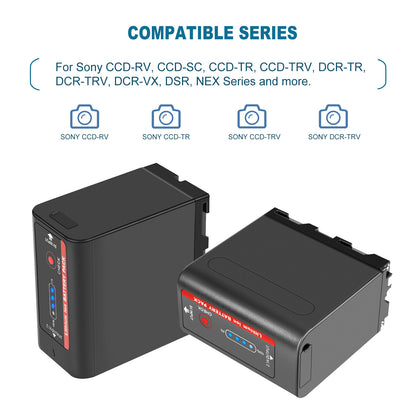 2X 7.4V NP-F970 10500mAh Akku für Sony NP-F930 F950 NP-F530 F960 NP-F990