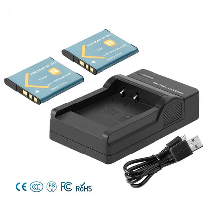2er-Pack NP-BN1 Akku-Ladegerät für Sony Cyber-Shot DSC-W310 W800 W320 W350 W380