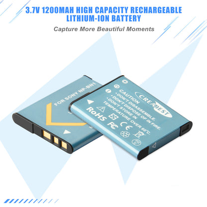 2er-Pack NP-BN1 Akku-Ladegerät für Sony Cyber-Shot DSC-W310 W800 W320 W350 W380