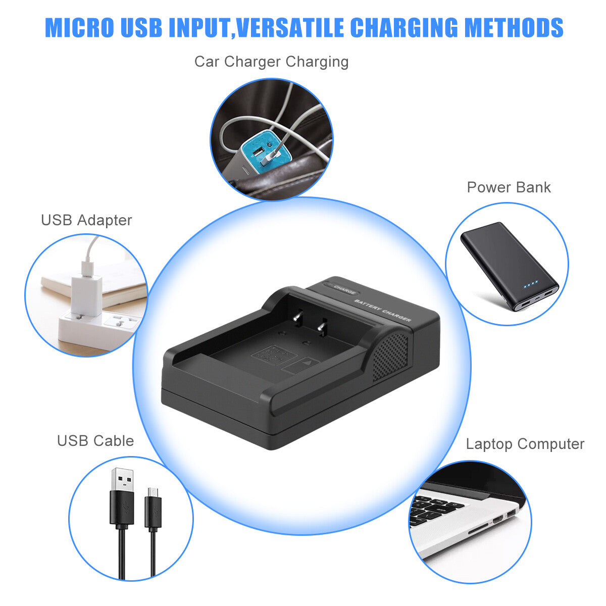 2er-Pack NP-BN1 Akku-Ladegerät für Sony Cyber-Shot DSC-W310 W800 W320 W350 W380