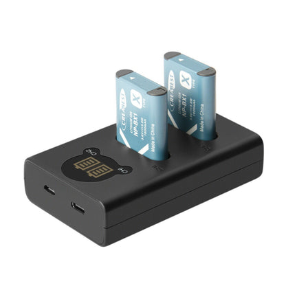 SHENTEC 2er-Pack NP-BX1-Akkus für Sony DSC-RX100, HX300, H400, WX350, WX400, HX50V, HX60