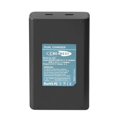 SHENTEC 2er-Pack NP-BX1-Akkus für Sony DSC-RX100, HX300, H400, WX350, WX400, HX50V, HX60