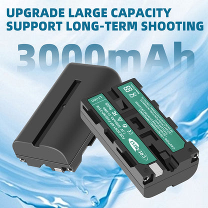 2er-Pack 7.2V NP-F550 Akku + Doppel-Ladegerät Für SONY NP-F970 NP-F960 F990 F950 F530 F330