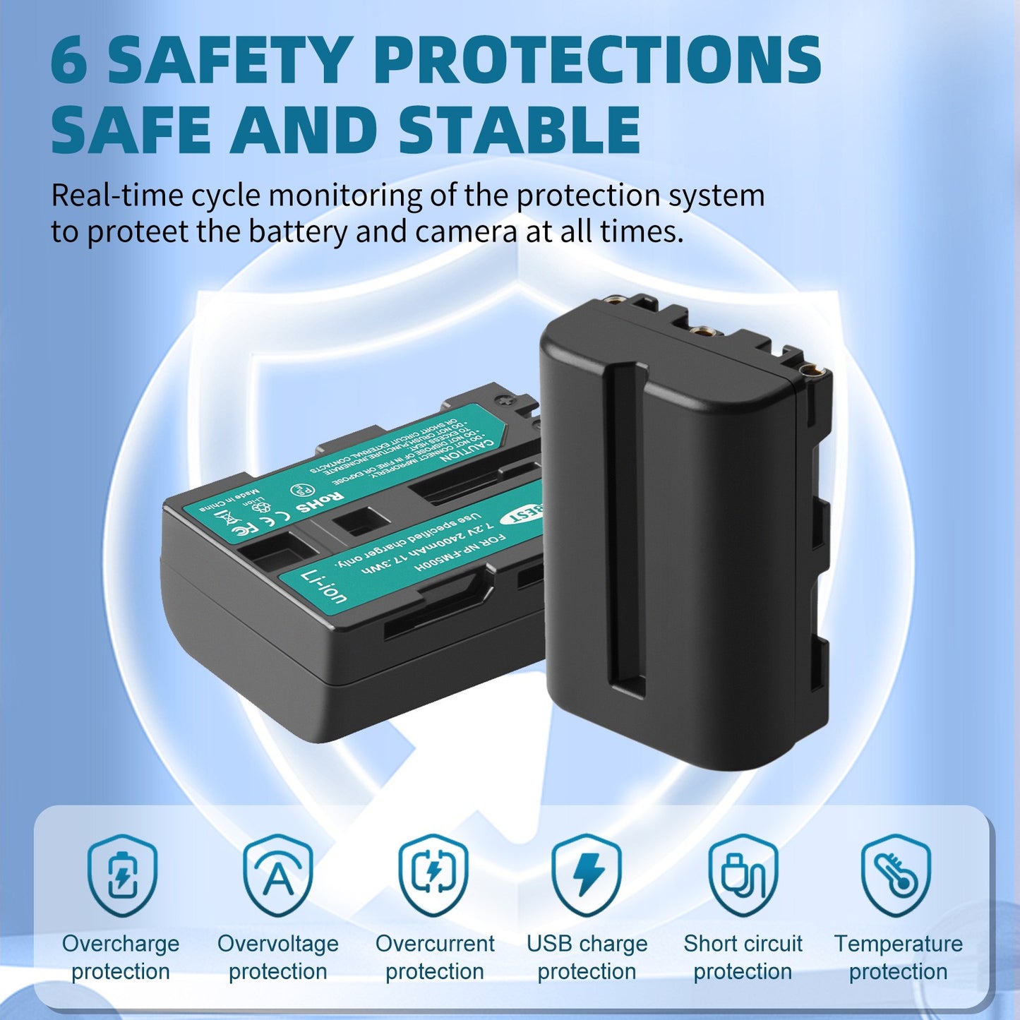 SHENTEC 2x Akku NP-FM500H +Ladegerät Für Sony Alpha DSLR/SLT A57 A68 A58 A300K/N A100