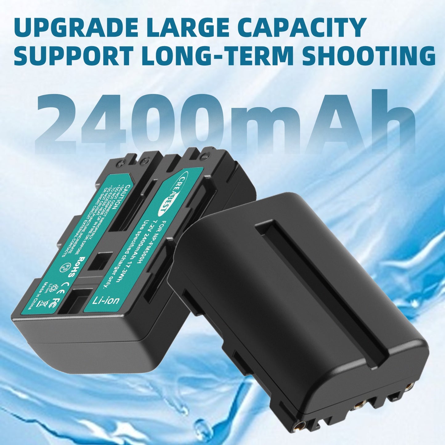 SHENTEC 2x Akku NP-FM500H +Ladegerät Für Sony Alpha DSLR/SLT A57 A68 A58 A300K/N A100