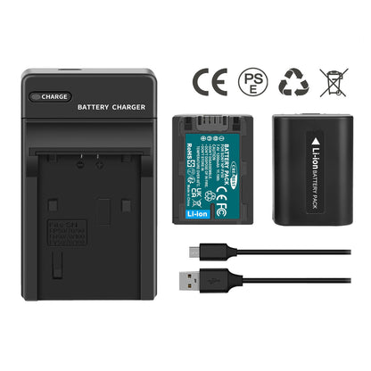 2x NP-FV50 NP-FV30 NP-FV70 Battery + Charger For Sony NP-FV100 NP-FV90 HDR-CX110