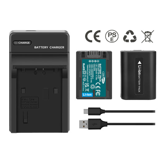 2x NP-FV50 NP-FV30 NP-FV70 Battery + Charger For Sony NP-FV100 NP-FV90 HDR-CX110