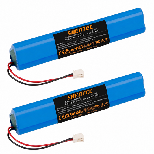 2er-Pack 10.8V 2500mAh Ni-MH-Ersatzakku für Velux 946933 Solar-Rollläden & Dachfenster (mit Kabel und Stecker)