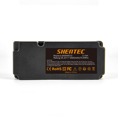 SHENTEC 3000mAh 25.2V Li-Ionen-Akku für 0862622 862601 Garden Feelings 862618 INR19/65