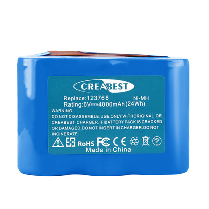 SHENTEC 4000mAh 6V NI-MH-AKKU FÜR ULO BOX EBL 801 123768 93230 5 VYRR