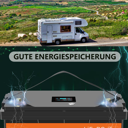 SHENTEC 12/24V 100/150/200/300Ah LiFePO4-Batterie mit BMS für Solarboot, autarkes Wohnmobil