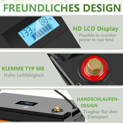 SHENTEC 12/24V 100/150/200/300Ah LiFePO4-Batterie mit BMS für Solarboot, autarkes Wohnmobil