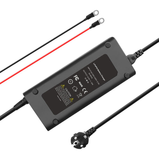 SHENTEC 14.6V 20A LiFePO4-Batterieladegerät für 12V Lithium-Eisenphosphat-Batterien mit M8-Anschlüssen & Krokodilklemmen