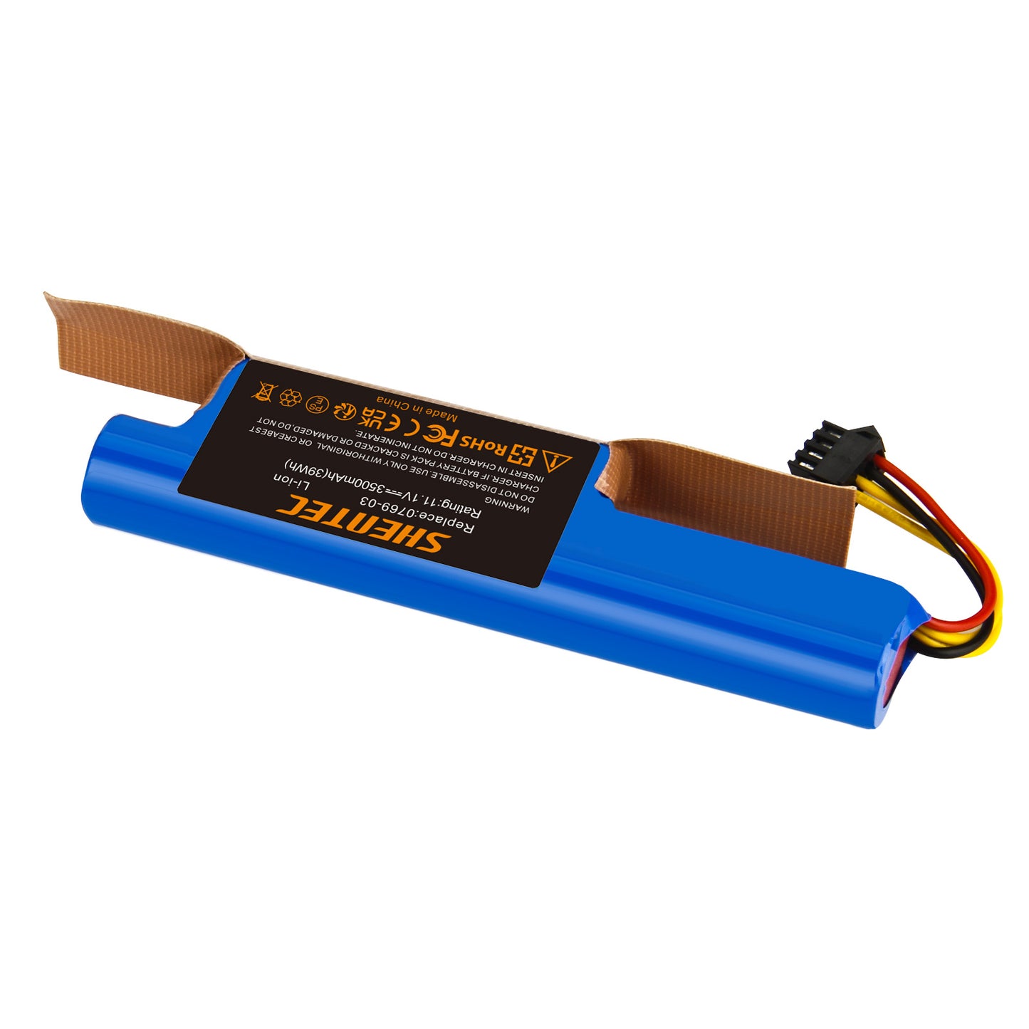 SHENTEC 10.8V 3.5Ah Li-Ionen Ersatzakku für Vileda VR 102, VR One, VR 201 PetPro, VR 303, 0769-03