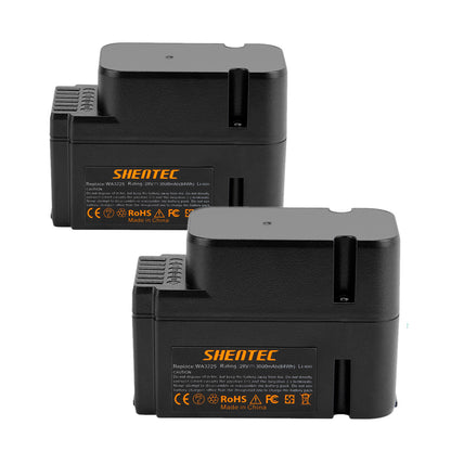 SHENTEC PLG 2er-Pack 3.0AH 28V Li-ion-Akku für Worx WG790E WG754E WG794E WG755E WA3225 WA3565