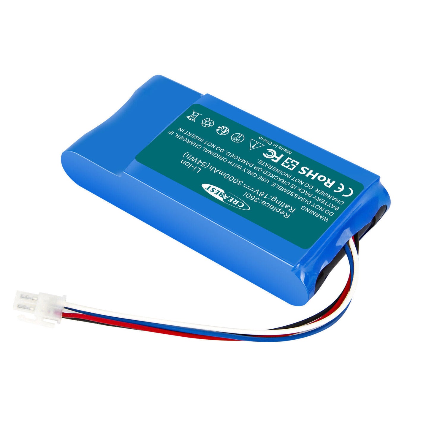 SHENTEC 18V 3Ah Li-Ionen-Akku Passend Für Yard Force 1920726 AMIRO 400i 400Ri 350 400 350i